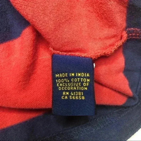 Polo By Ralph Lauren Red & Blue  Striped T-Shirt 2T - Picture 8 of 16